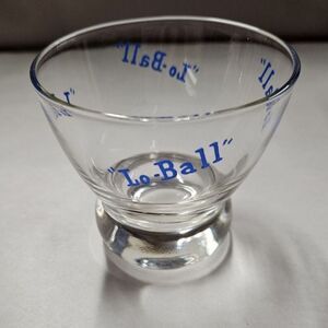 Eva Zeisel Mid Century Modern Set Of 6 Blue & Clear Lo Ball Cocktail Glasses